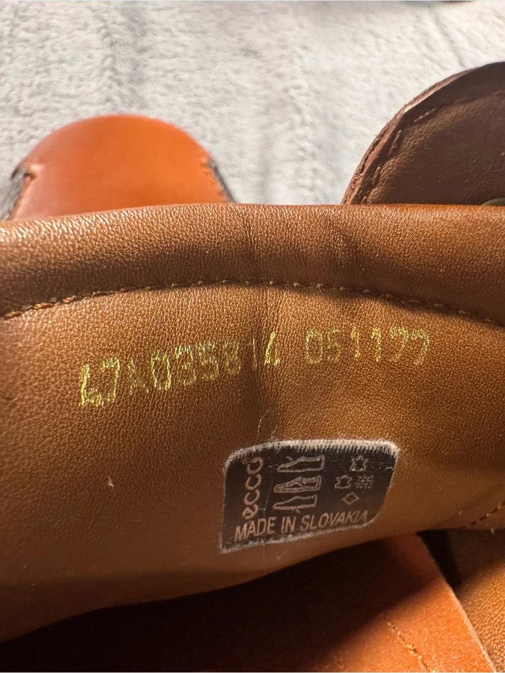 ECCO Men's Brown Leather Derby Oxfords